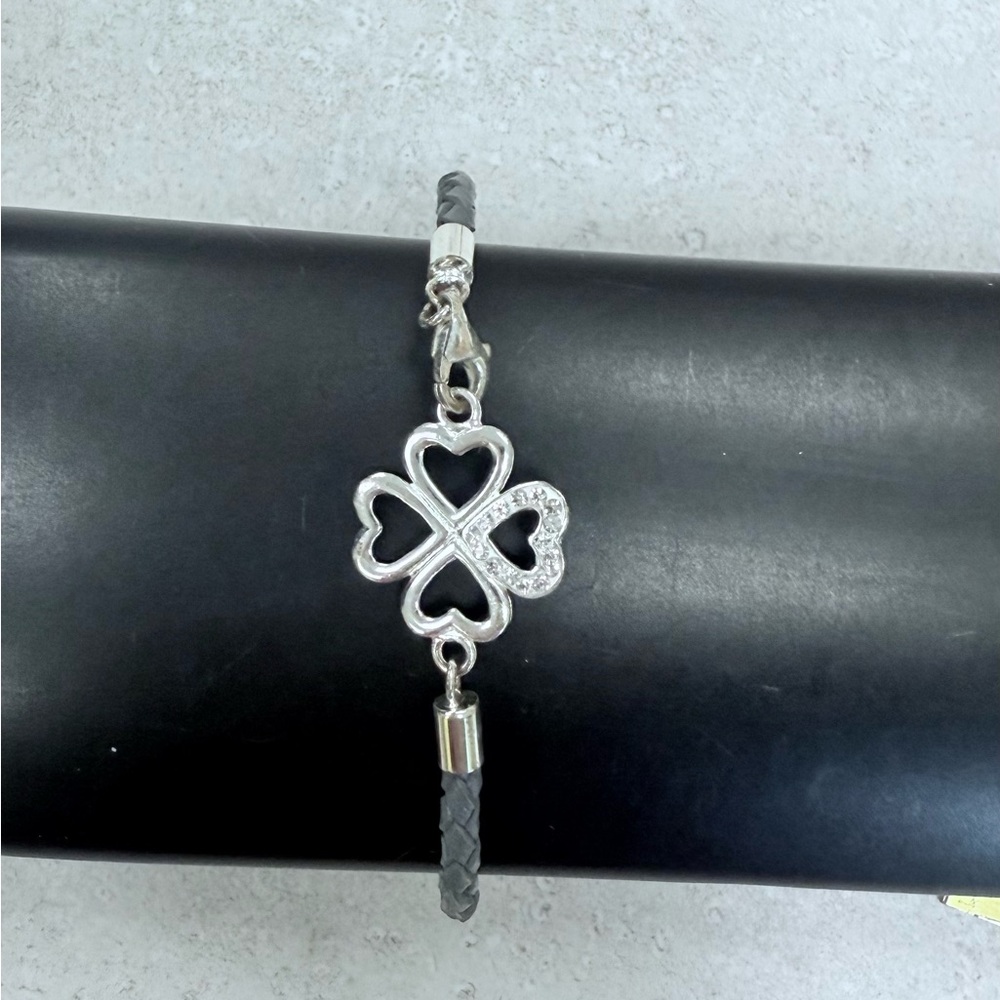 Silver Clover Charm Bracelet